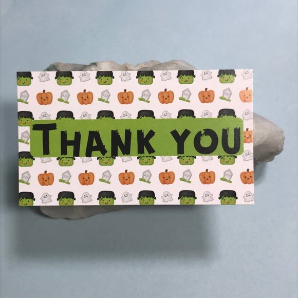 🎃 30 Halloween theme thank you cards 3 designs - Picture 7 of 8